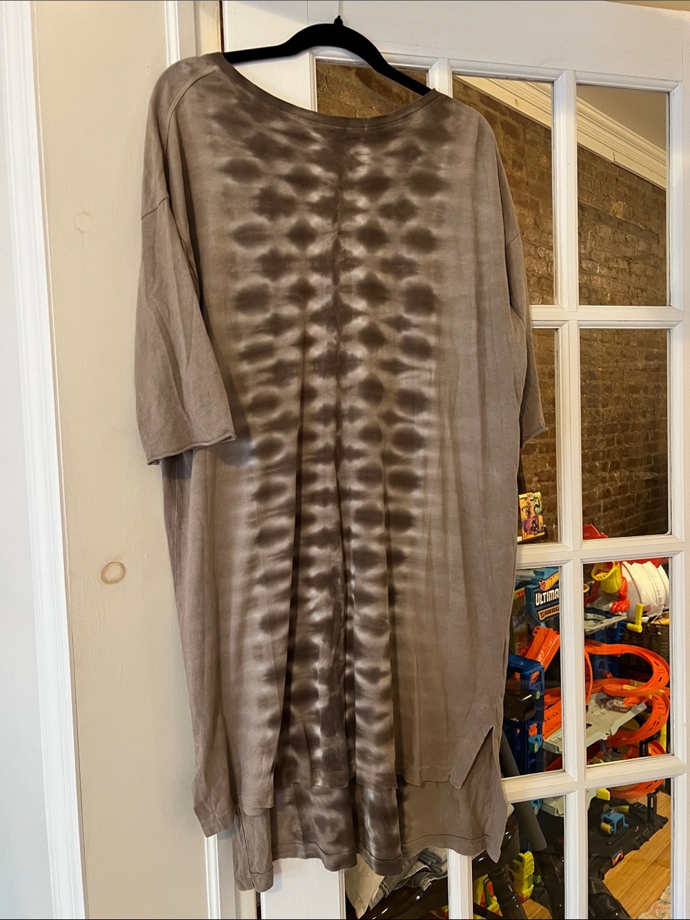 Raquel Allegra Taupe Tie-Dye Oversized Tunic